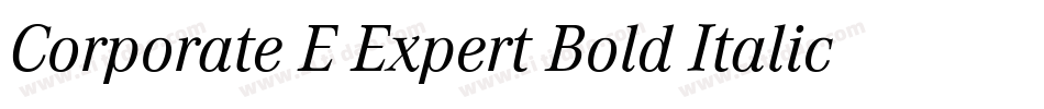 Corporate E Expert Bold Italic OsF字体转换